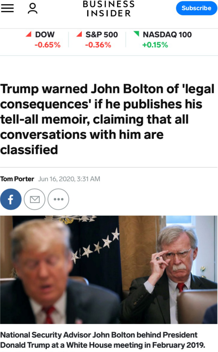 特朗普北美观察｜前国家安全顾问出书揭内幕 特朗普恼怒告上法庭