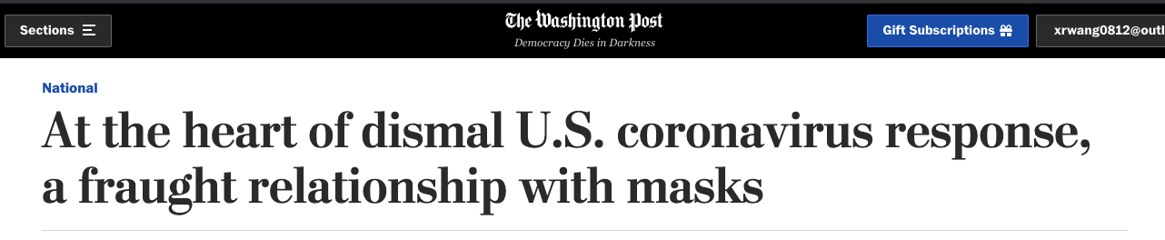 疫情|美国口罩问题依然纠缠不清 专家：这可能是美国最大的疫情应对失误