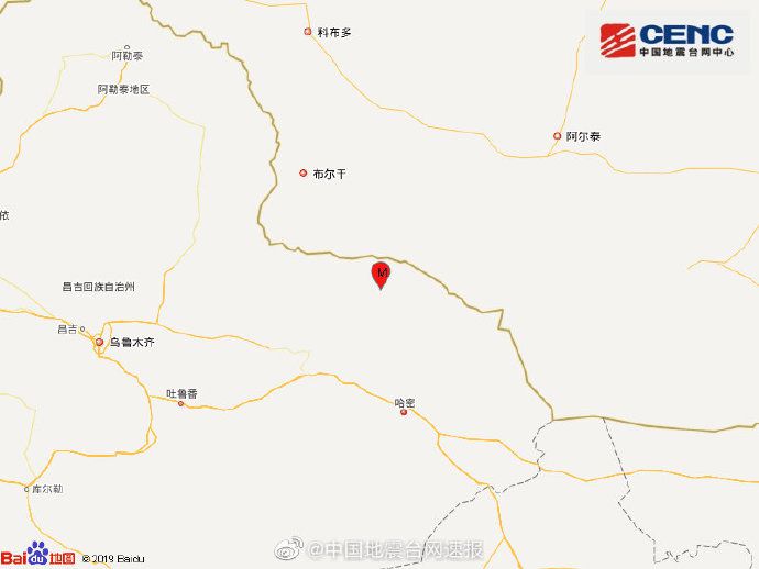 地震新疆哈密市巴里坤县发生4.2级地震 震源深度10千米