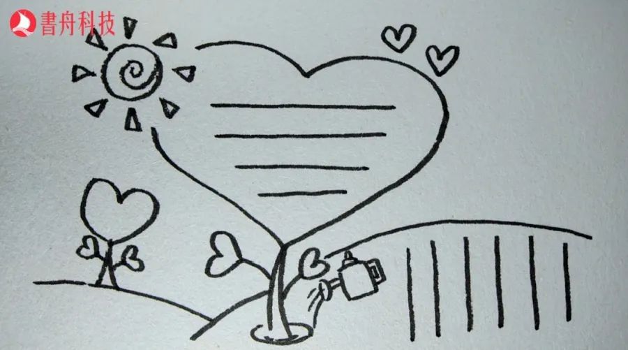 爱上简笔画植树节种下一颗爱心树