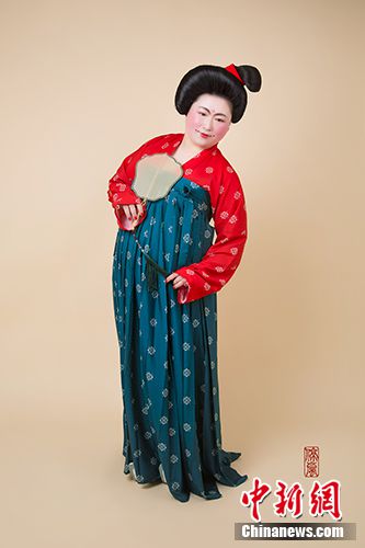 敖珞珈的“唐代仕女”照片。敖珞珈供图