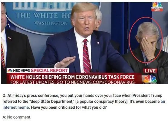 『特朗普』白宫疫情专家爆料：特朗普对中国的指责不符合事实，但我拦不住