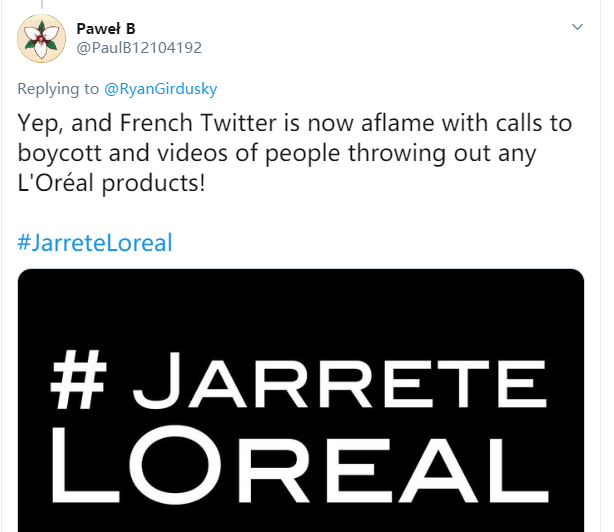 欧莱雅“欧莱雅”宣布移除其护肤和化妆品中“美白”等描述，法国网民怒了！