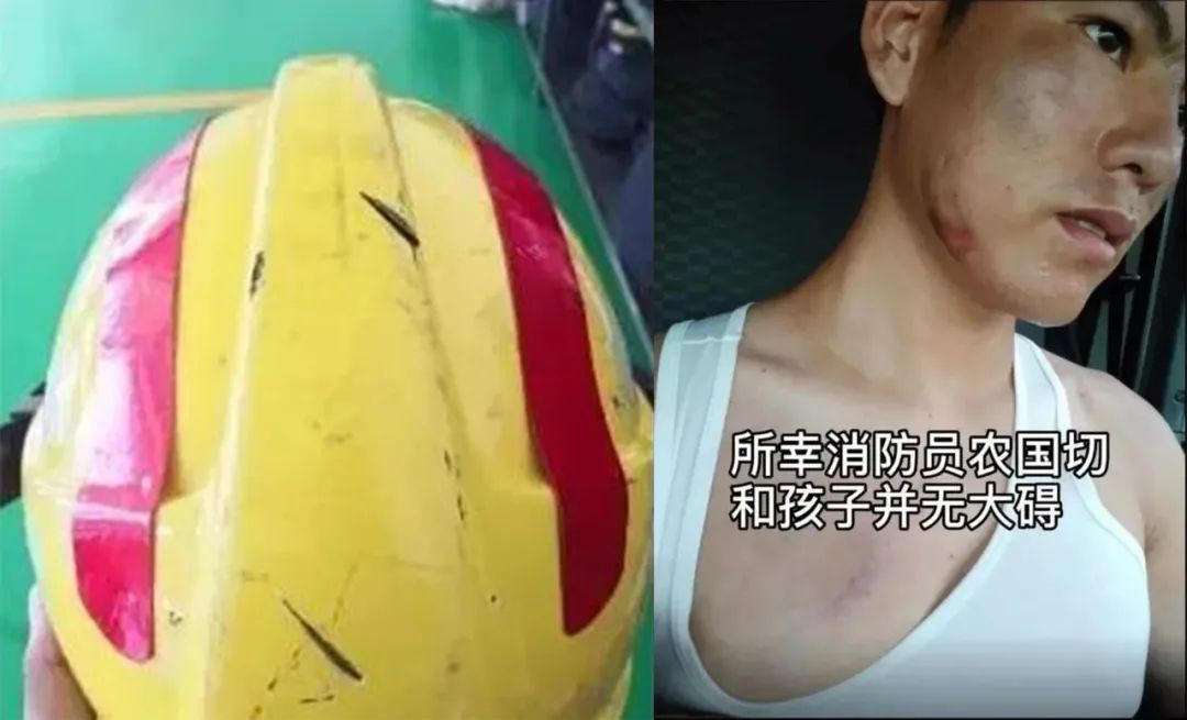 消防员惊险！男子挟持6岁儿子，消防员刀下救人被连砍3刀