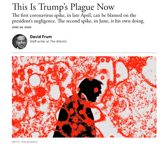 特朗普美国目前正在遭受的，是“特朗普瘟疫”