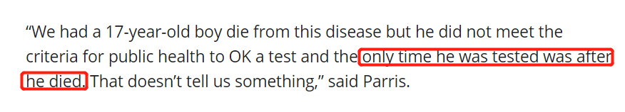 死亡名单■疑点重重：美国最年轻死亡病例被移出“死亡名单”