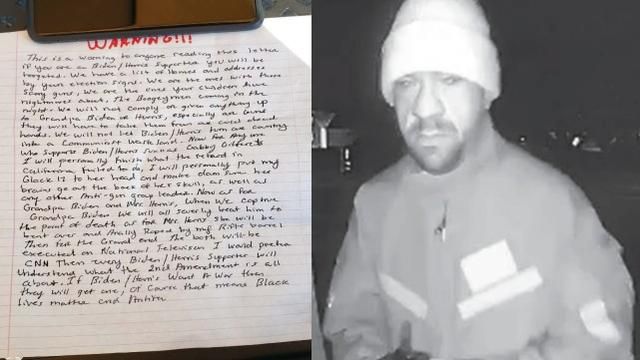 |给邻居写信威胁“处决”拜登，美国男子被捕可判五年监禁