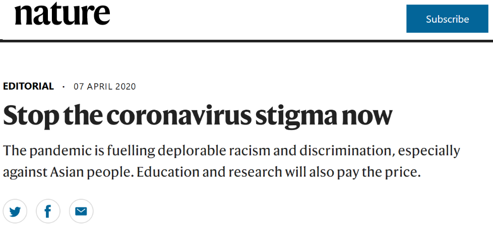 ■《自然》杂志发社论致歉：曾将病毒与武汉关联 愿为此担责