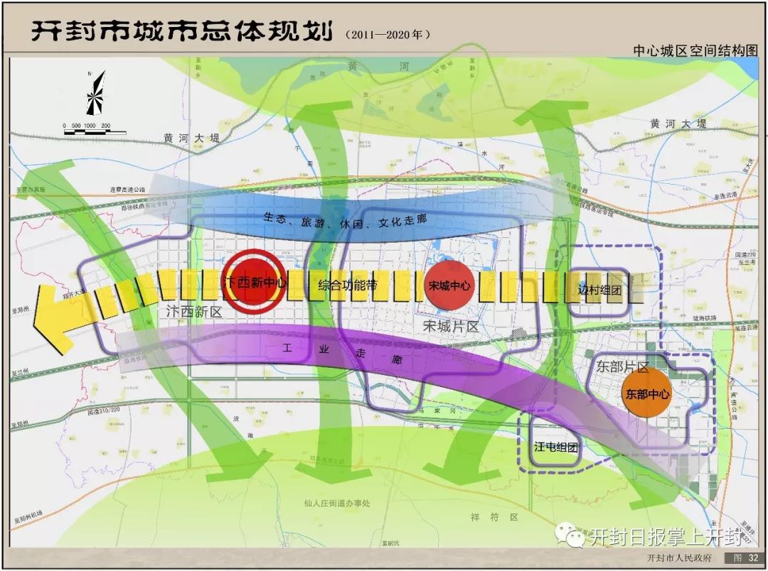 重磅开封市城市总体规划出炉一带两廊三片东部新城祥符区未来可期