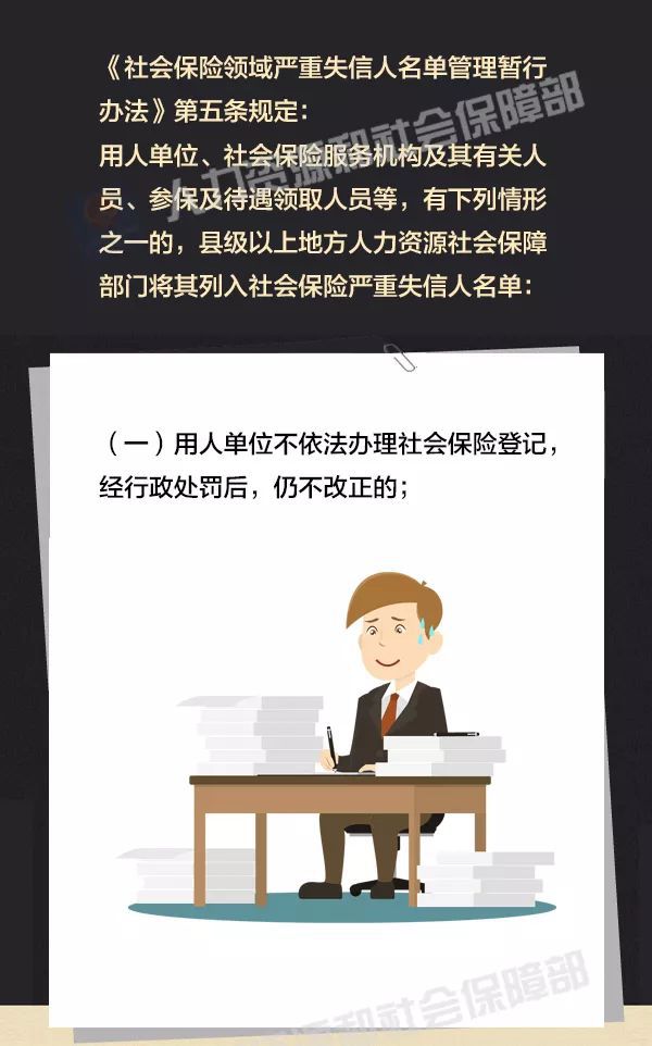 一圖看懂 | 這些行為將被列入社會保險嚴重失信人“黑名單”