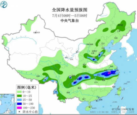 天气华北东北等地多对流性天气 江苏上海等地有大到暴雨
