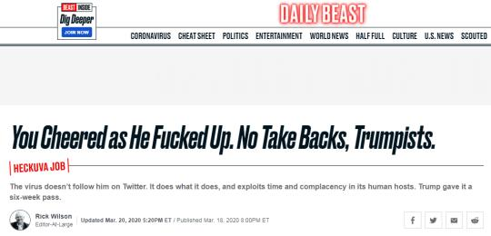 『特朗普』甩锅中国是流氓文化！美媒要求特朗普直面病毒版“切尔诺贝利”