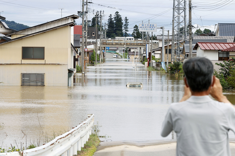 国际社会|暴雨导致日本山形县最上川4处决堤泛滥 1人受伤