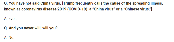 『特朗普』白宫疫情专家爆料：特朗普对中国的指责不符合事实，但我拦不住