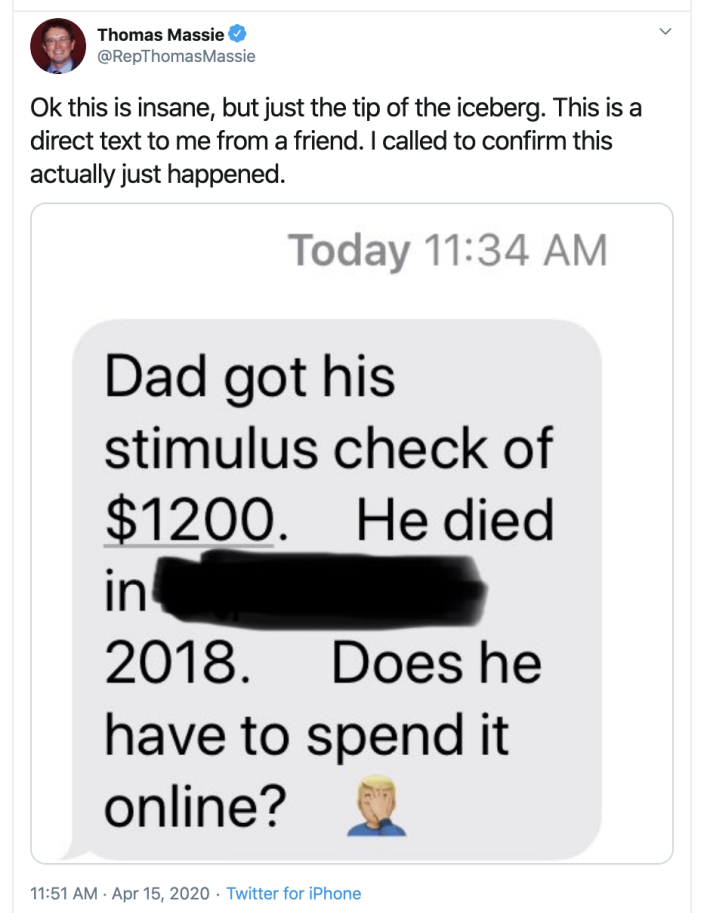 ##美国民众收到疫情救助金后吐槽：打错账户、少发了钱......