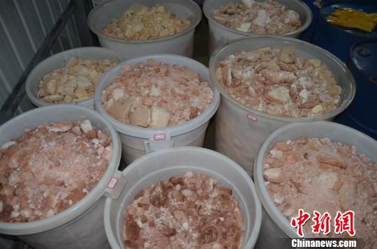 查获的制毒原料 钟欣 摄