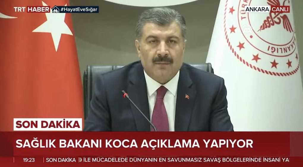 『』土耳其卫生部长：已从中国进口新冠病毒检测试剂和药品