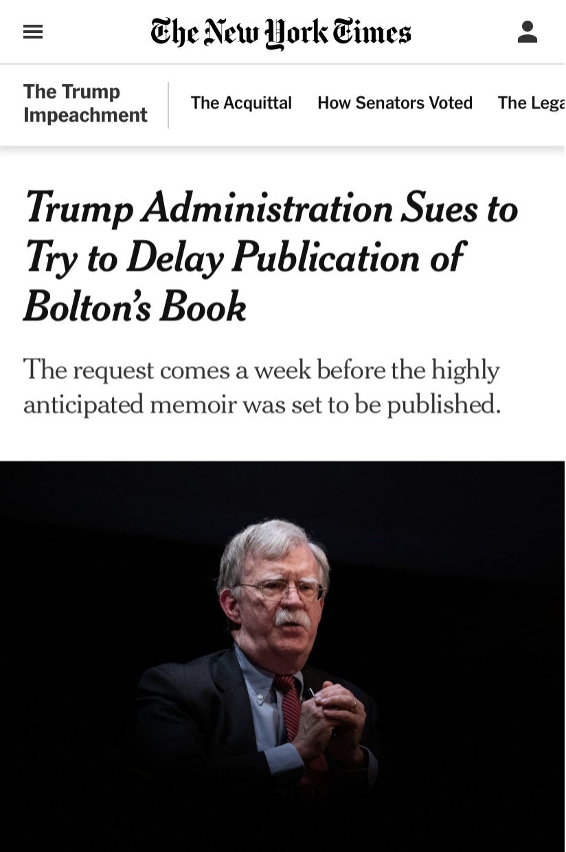 特朗普北美观察｜前国家安全顾问出书揭内幕 特朗普恼怒告上法庭