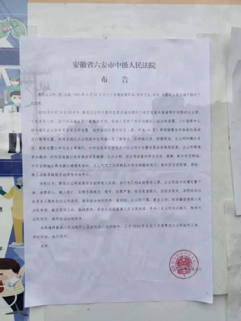 法律|杀害安徽民警许传宝的犯罪嫌疑人被执行死刑