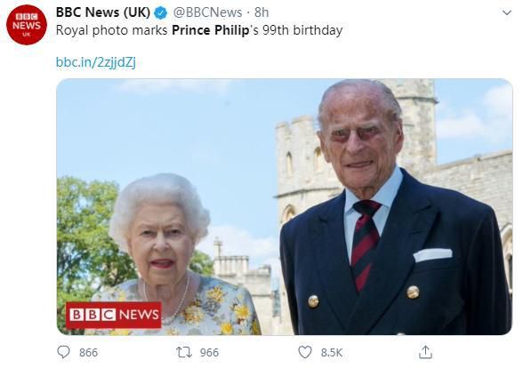菲利普亲王英菲利普亲王迎来99岁生日：罕见公布照片 将低调庆祝