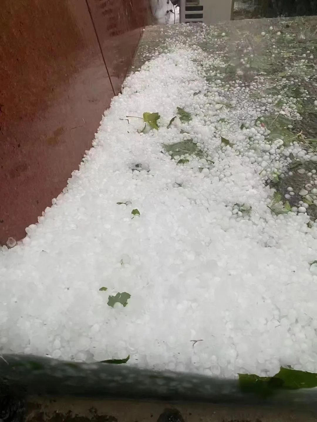 震惊信阳今天下冰雹了