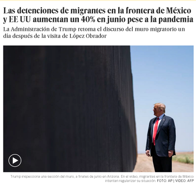 特朗普|美墨“蜜月期”迅速终结 特朗普自夸边境墙挡住了墨西哥疫情