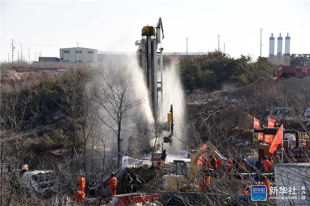 收到井下求救信号！山东栖霞笏山金矿事故救援孔打通