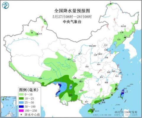 天气江南华南等地有较强降水 东北地区等地多阵雨天气