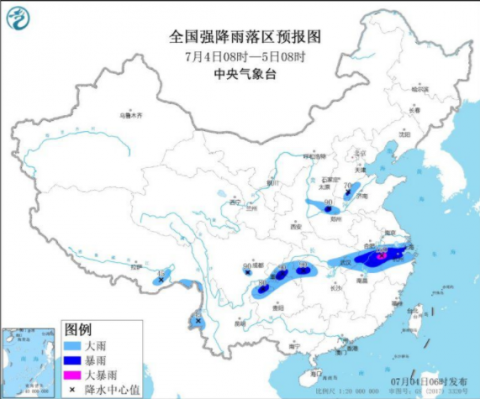 天气华北东北等地多对流性天气 江苏上海等地有大到暴雨