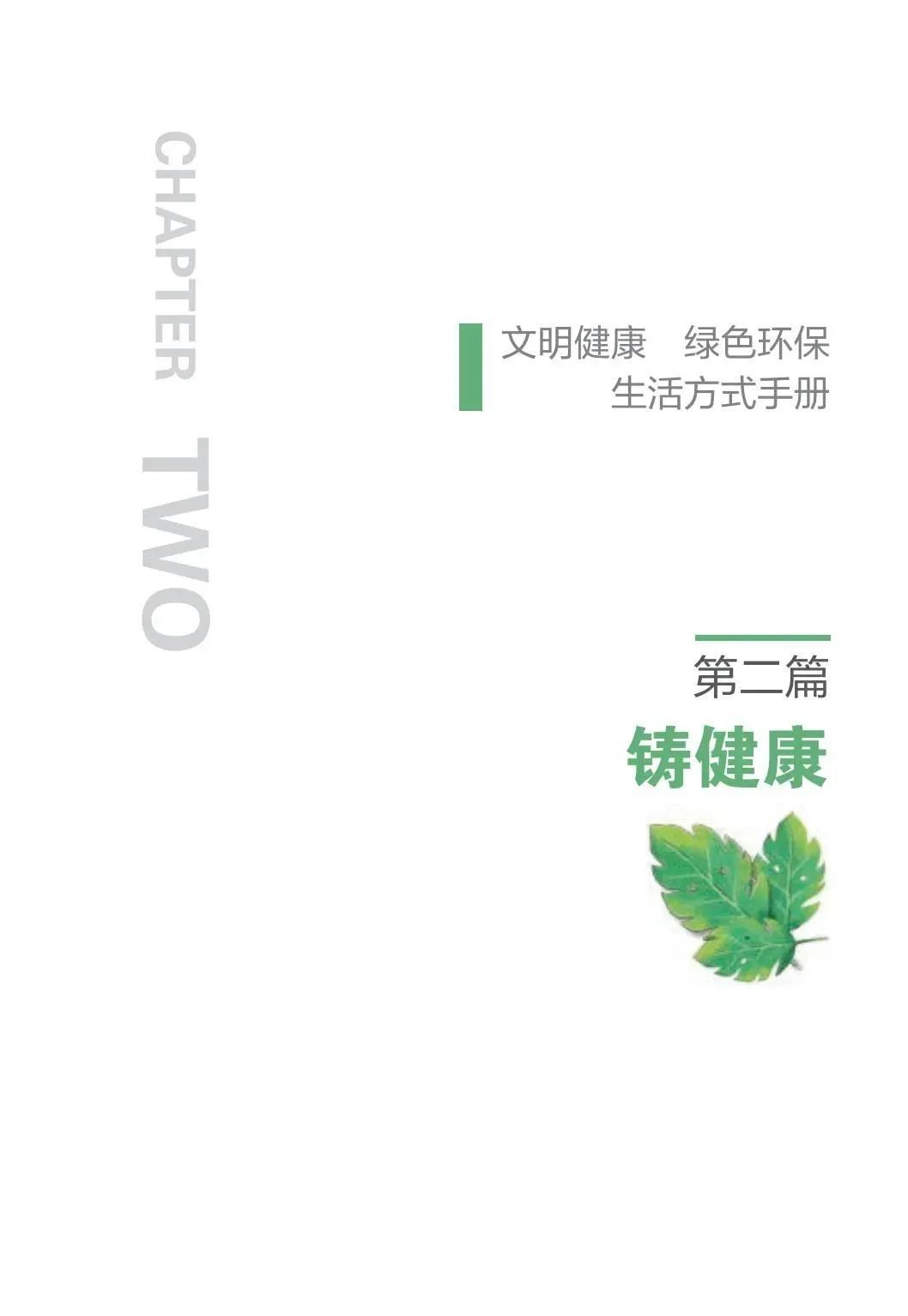 文明健康绿色环保生活方式手册第二篇铸健康