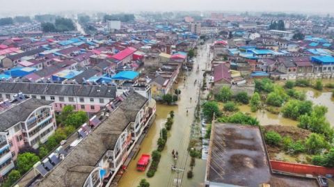 固镇|组图 | “孤岛”水退后 安徽固镇部分居民开始返家