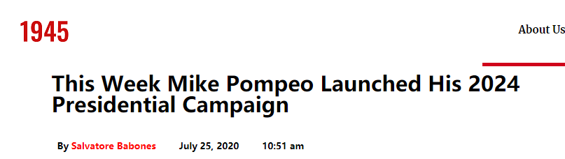 尼克松|美国“1945”网站刊发评论：尼克松图书馆演讲显示出“蓬佩奥参选2024年美国总统”意图
