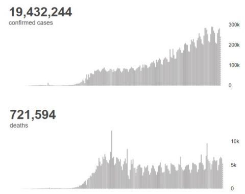 |世卫组织：全球新冠肺炎确诊病例超过1943万例
