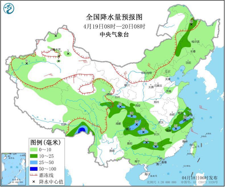 冷空气：周末中东部雨水不停歇 明起冷空气再度来袭