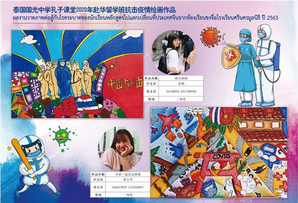『疫情』泰国国光中学孔子课堂举办“中泰携手共抗疫情”主题绘画网络大赛
